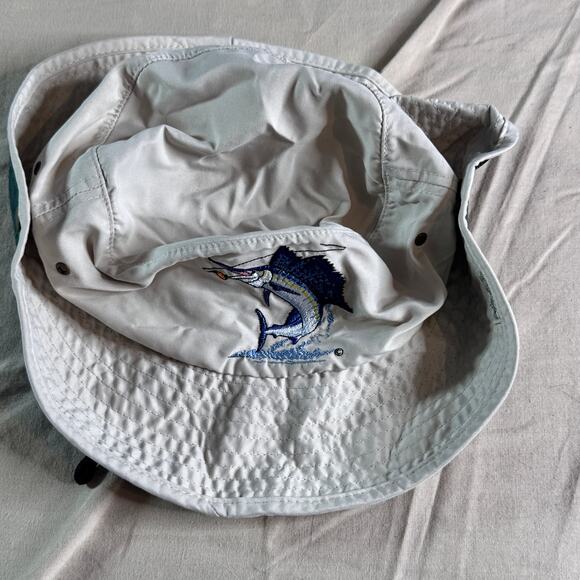 Shade Shack Just Hook Em Collection Boonie Hat Fishing Embroidered Marlin OS - Picture 8 of 8